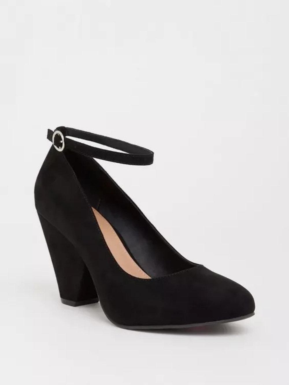 torrid Black Ankle-Strap Block Heel Pump